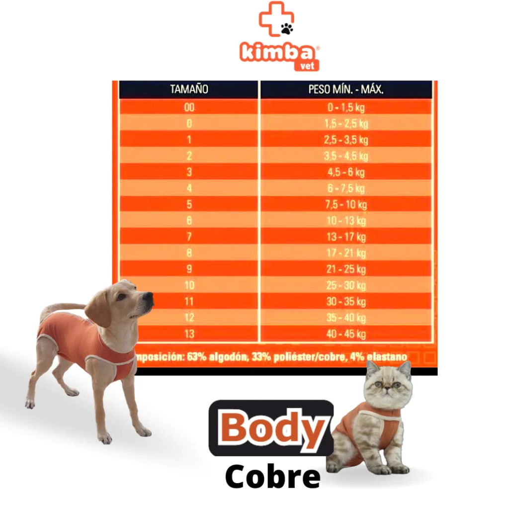 Body De Cobre Sin Patitas Para Perros Y Gatos