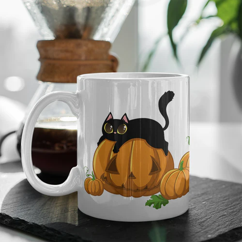 Taza de Gato - Halloween