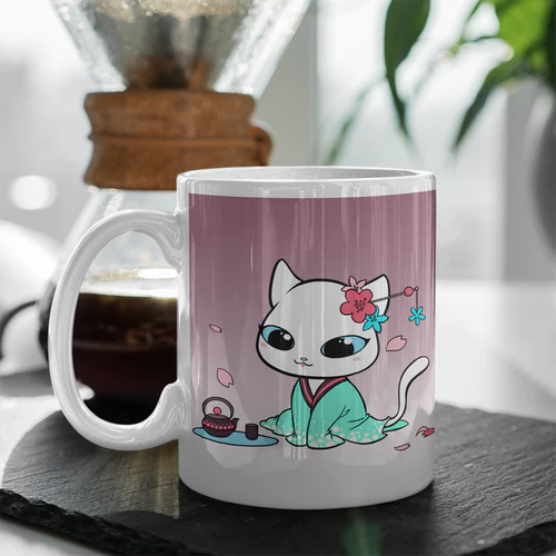 Taza de Gato - Japonés