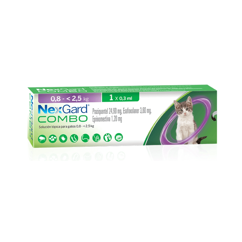 Nexgard Combo Gato 0,8 - 2,5 Kg.