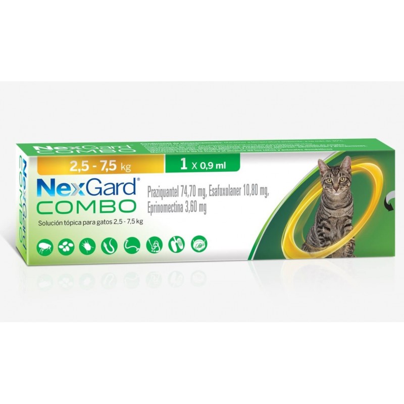 Nexgard Combo Gato 2,5 - 7,5 Kg.