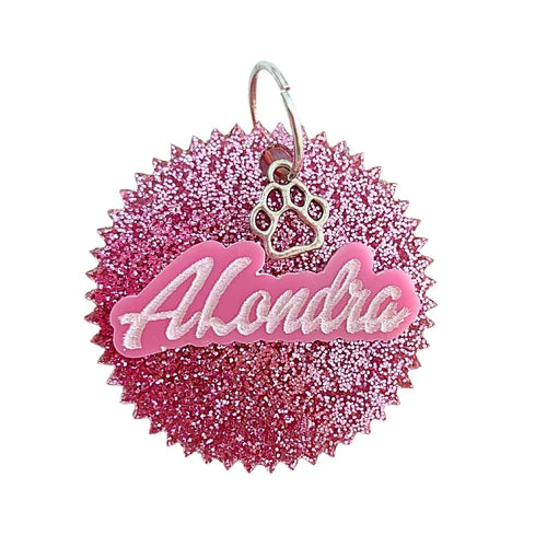 Placa Para Perro o Gato - Diseño Barbie