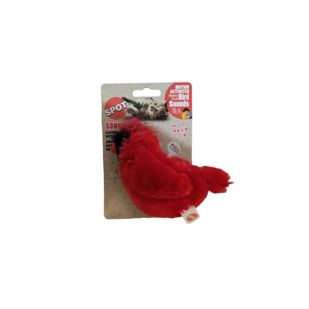 Juguete Para Gato Diseño Pájaro Rojo Con Sonido