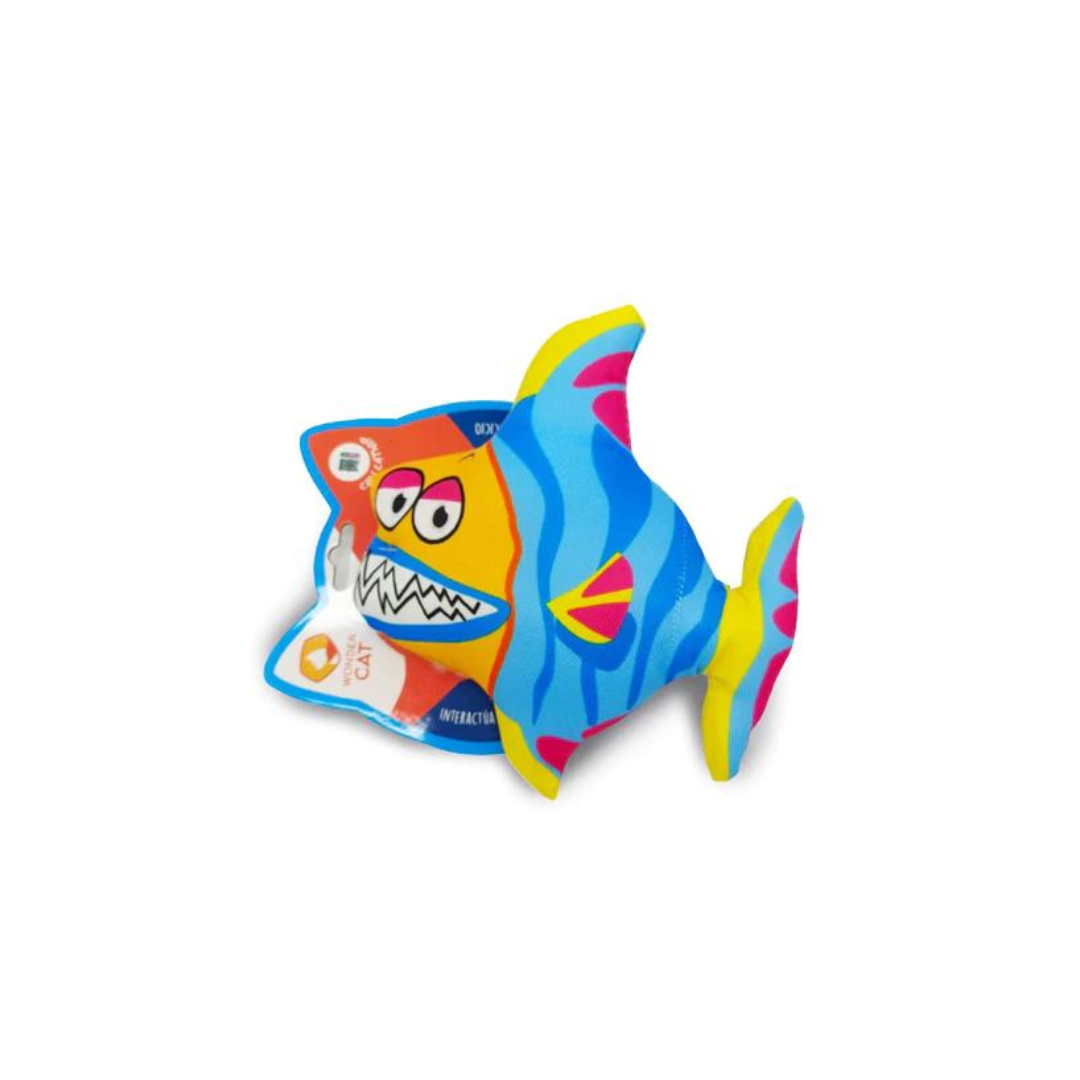 Juguete Para Gato Piraña Azul