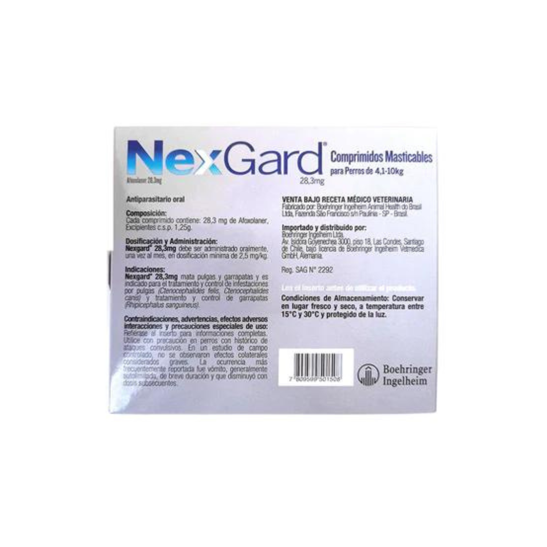 Nexgard Antiparasitario Perros de 2 kg hasta 4 kg