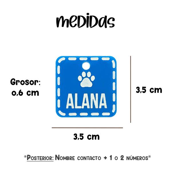 Placa de Perro - Acrilico Cuadrada