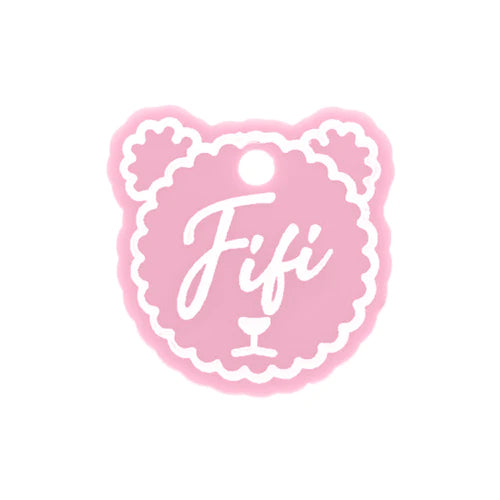 Placa De Perro - Oso De Acrílico