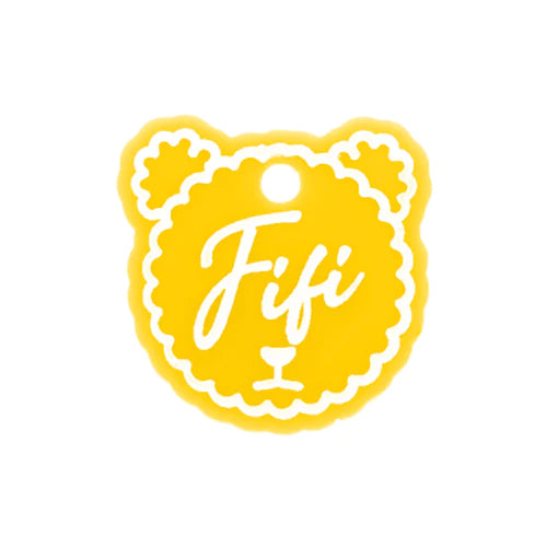 Placa De Perro - Oso De Acrílico