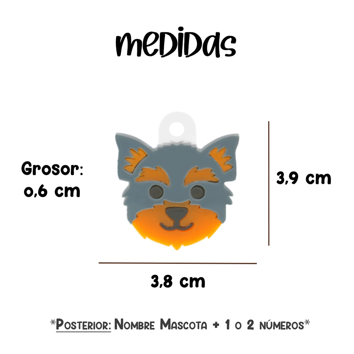 Placa de Perro - Yorkshire