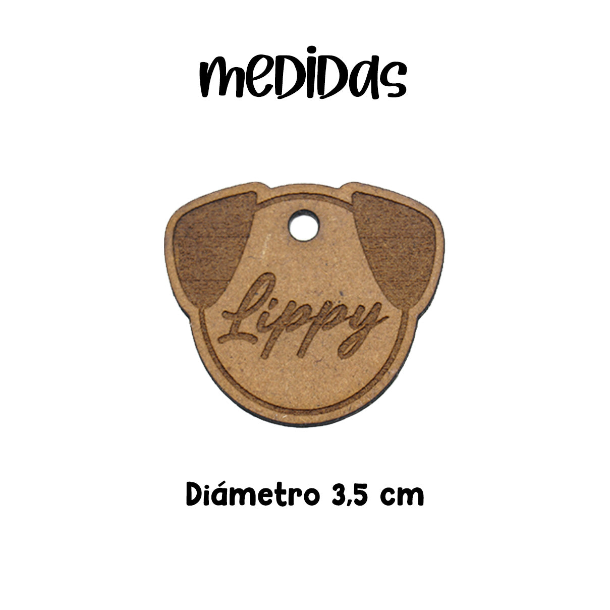 Placa de Perro - Madera