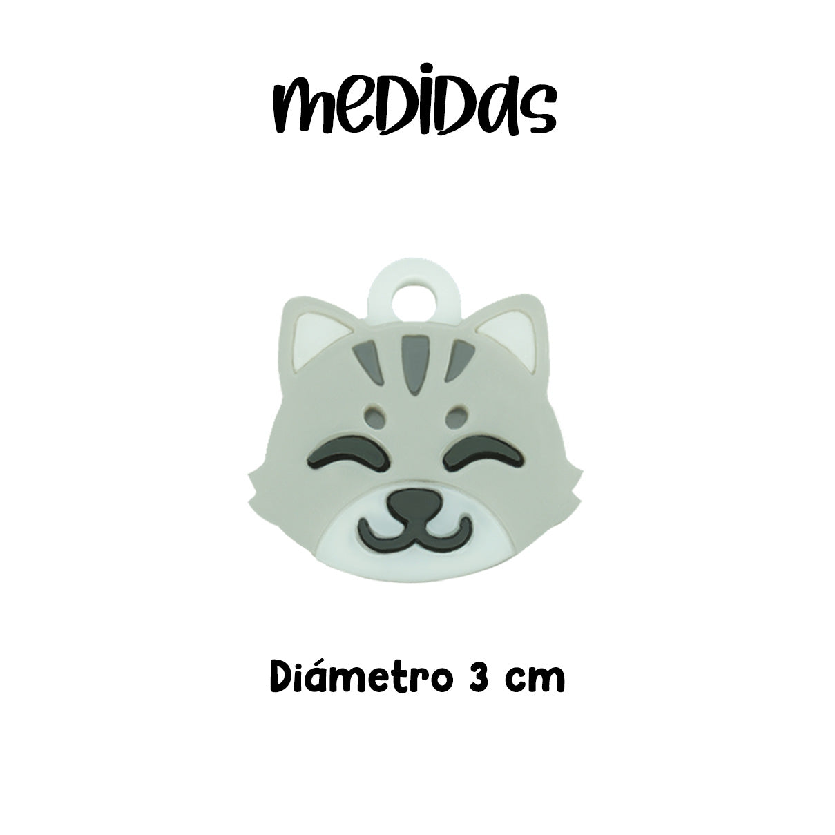 Placa de Gato - Gris