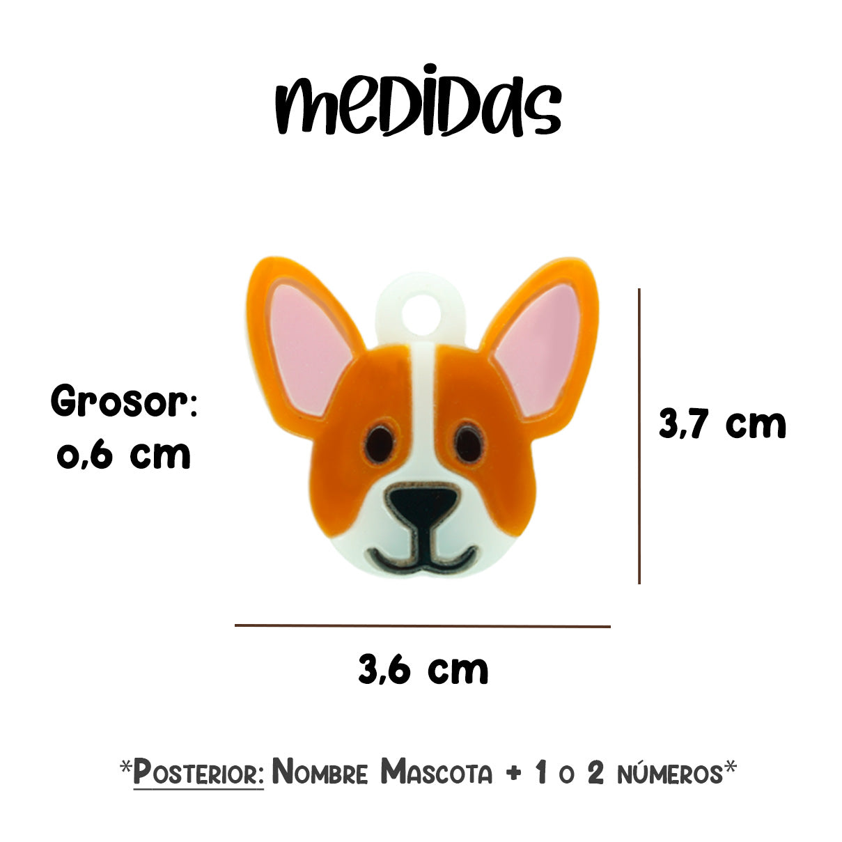 Placa de Perro - Corgi