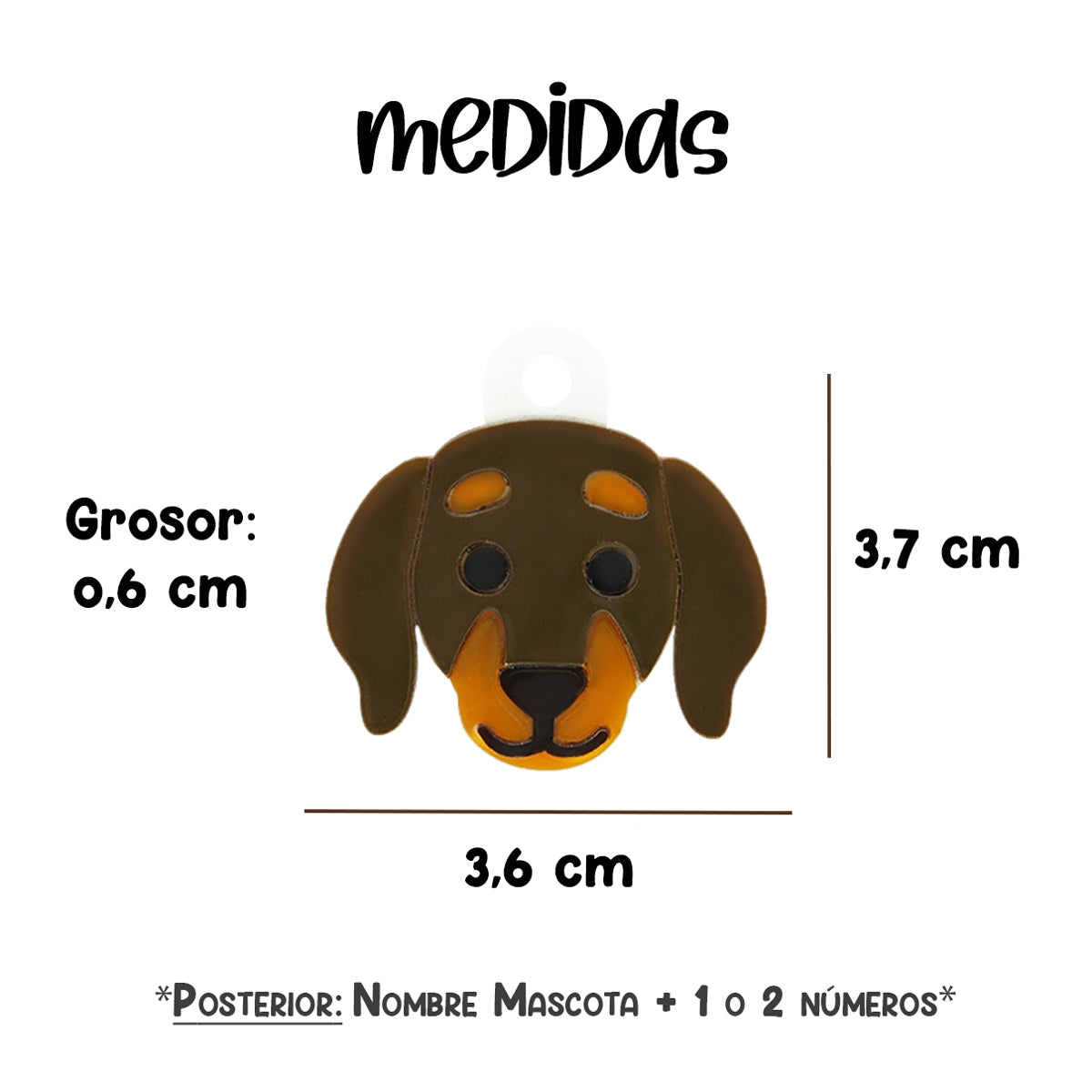 Placa de Perro - Salchicha