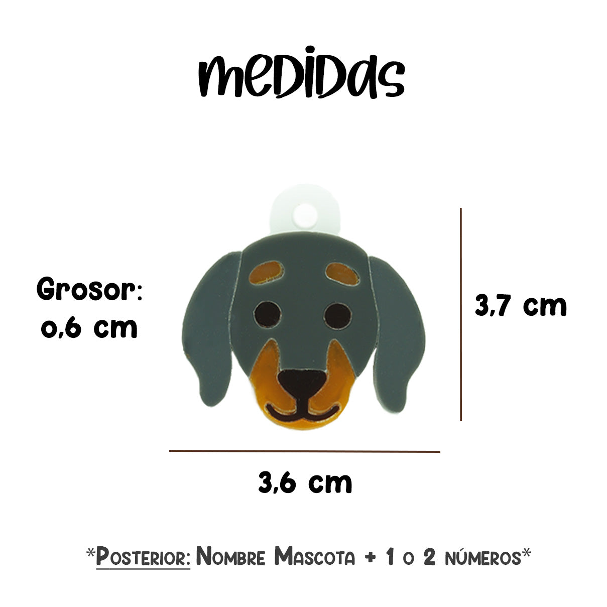 Placa de Perro - Salchicha