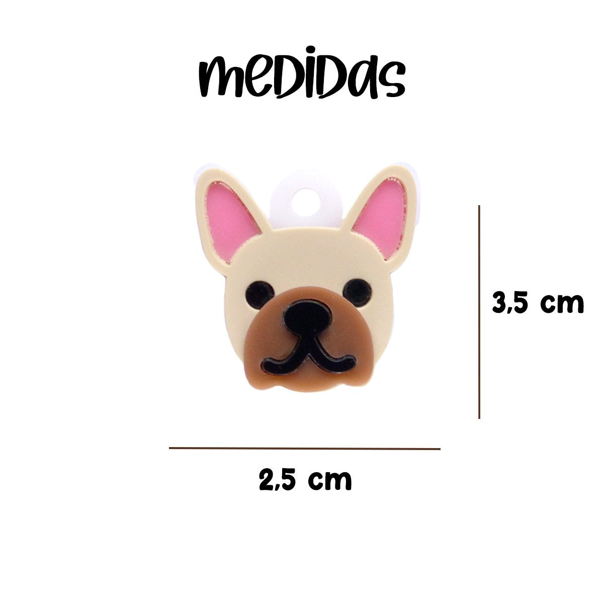 Placa de Perro - Bull Dog Francés