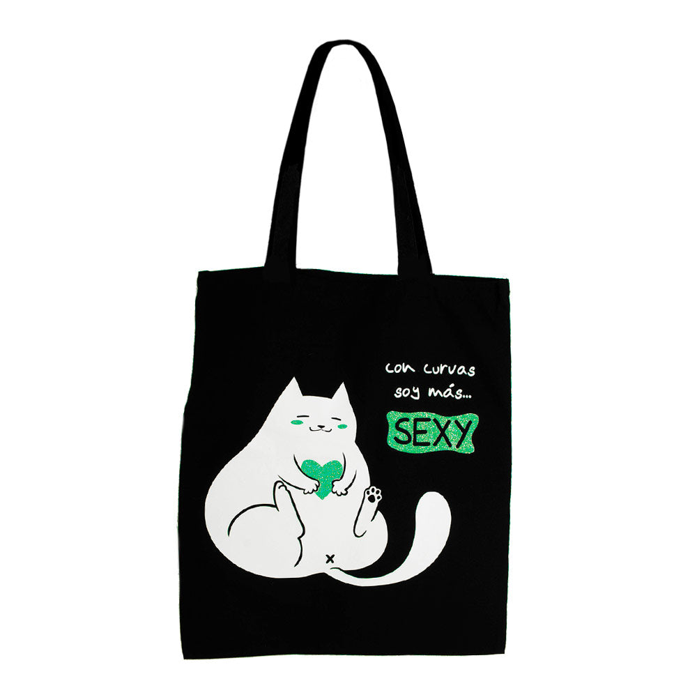Bolso de Gato - Negro con Curvas