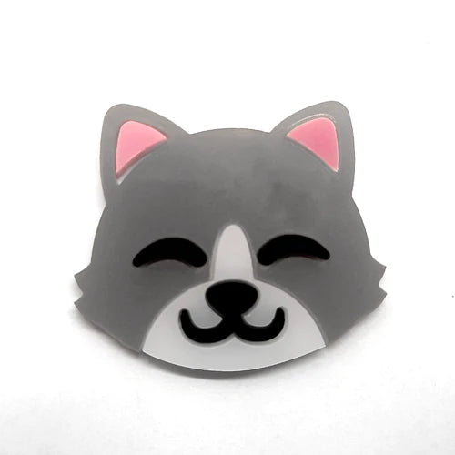 Placa De Gato - Gris con Blanco