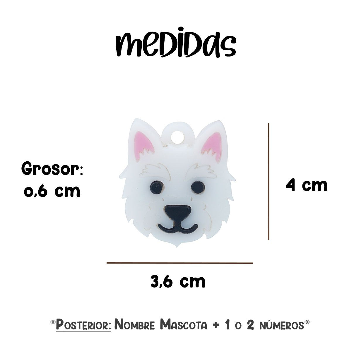 Placa de Perro - Westie