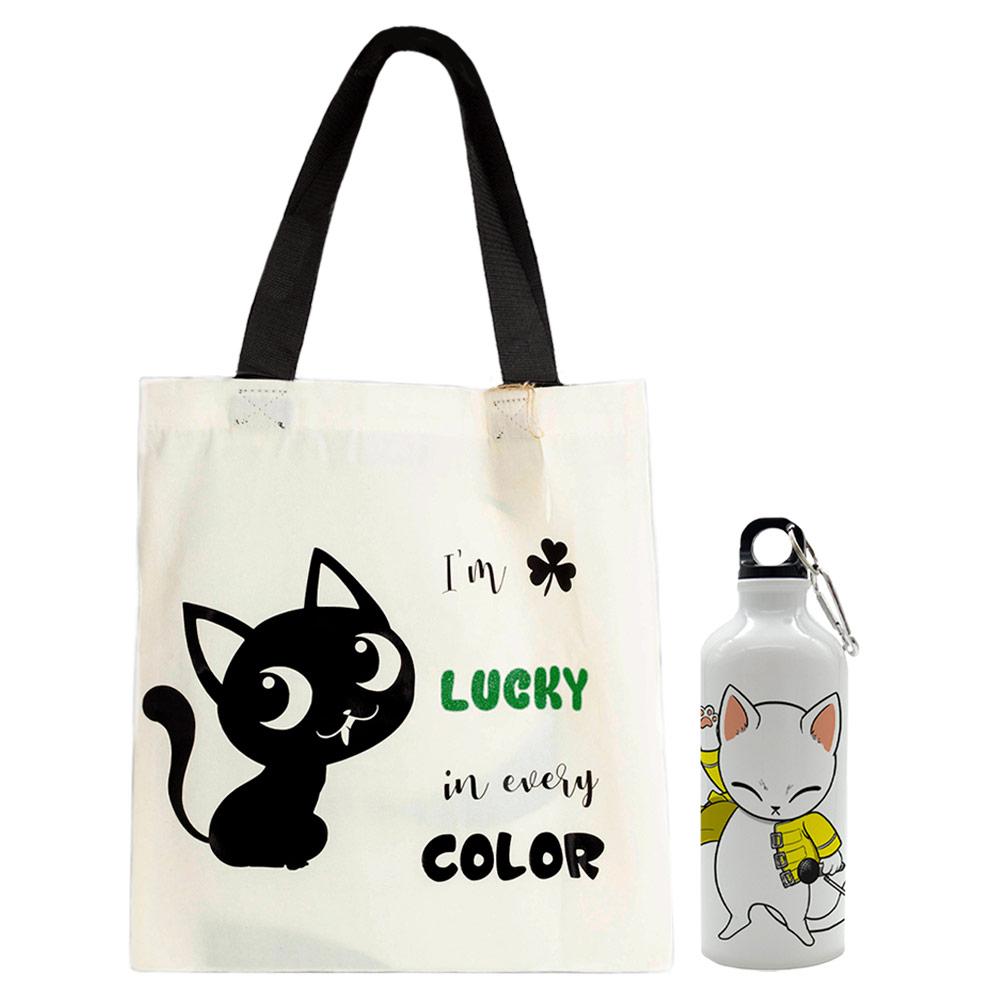 Pack de Bolso + Botella de Gato