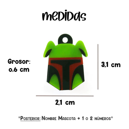 Placa para Perro - Bobby Fatt