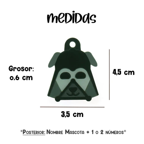 Placa para Perro - Puppy Vader