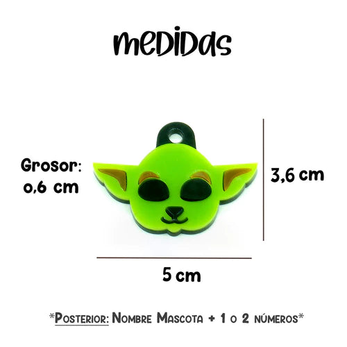Placa para Perro - Baby Yoda