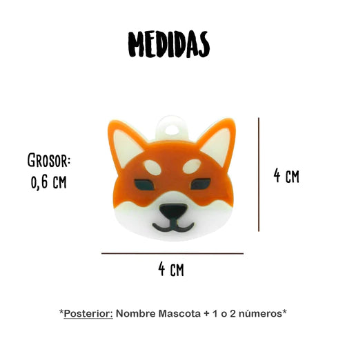 Placa de Perro - Akita