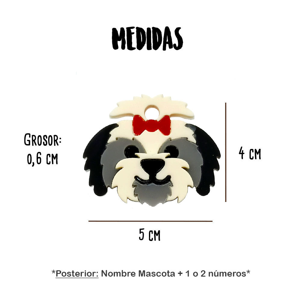 Placa de Perro - Shih Tzu