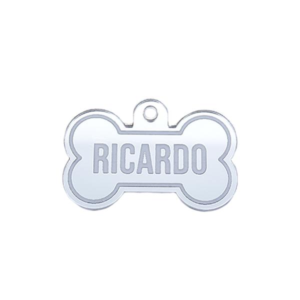 Placa Perro - Hueso Acrílico