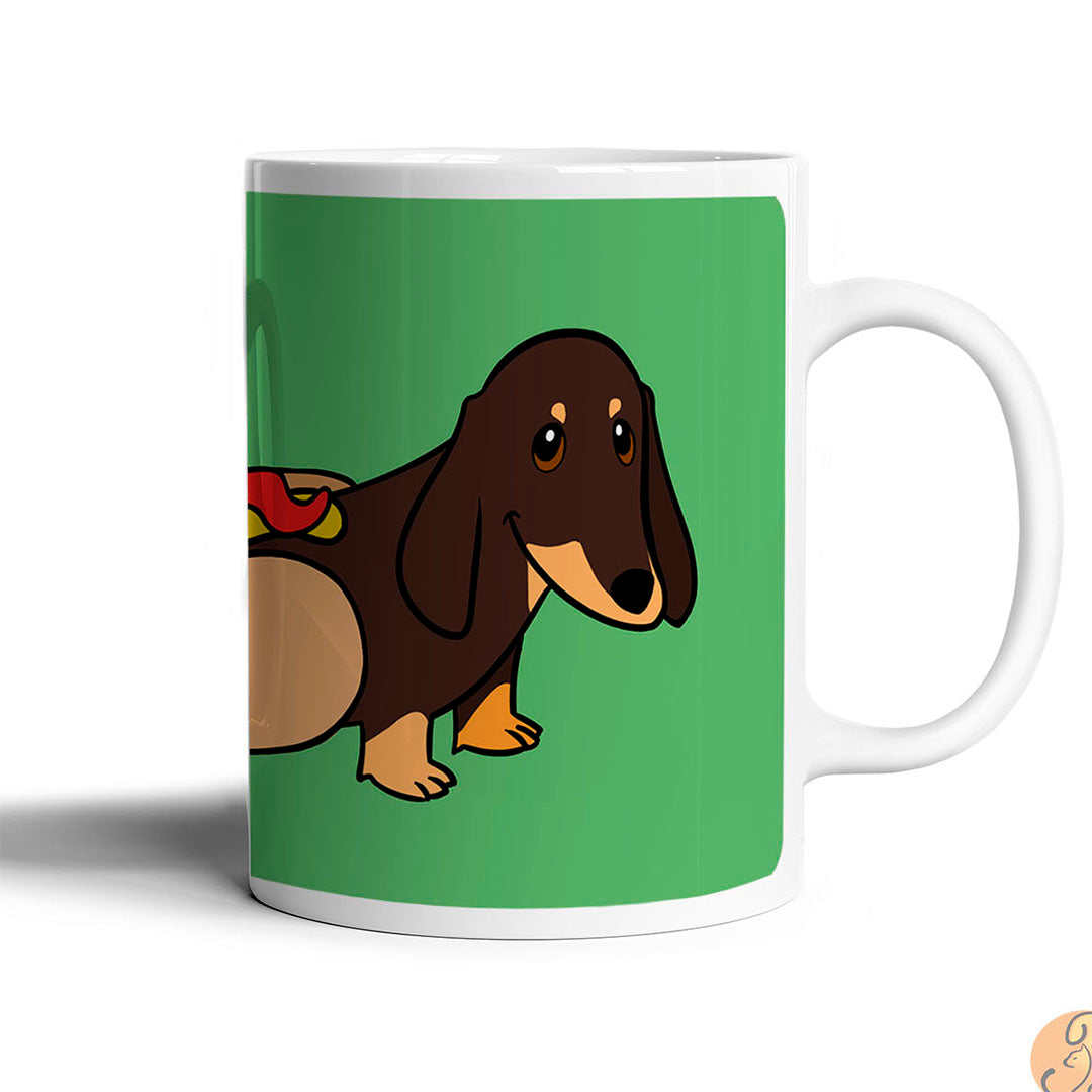 Taza de Perro - Salchicha Negro