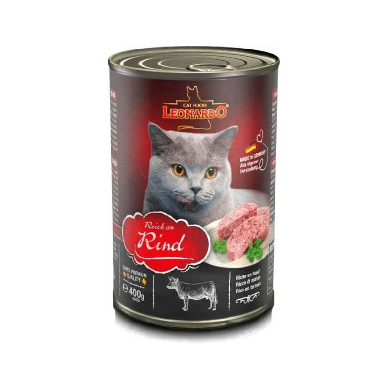 Alimento Húmedo Leonardo Lata Ternera 400g